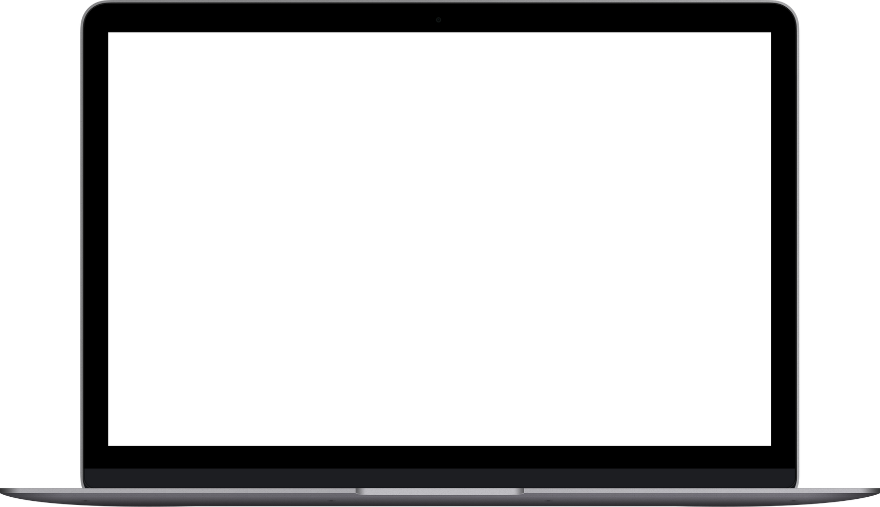 Laptop with Empty Screen for Mockup